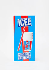 Icee Paper Cups & Straws Set