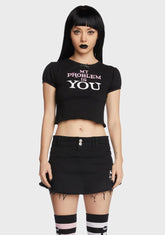 Attitude Issues Graphic Crop Top