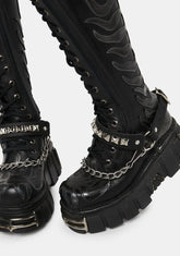 Pyramid Studded Boot Straps Set