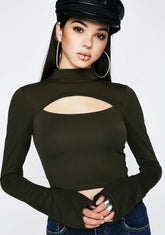Army Lucky Streak Cut-Out Top