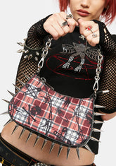 Lust Or Envy Plaid Shoulder Bag