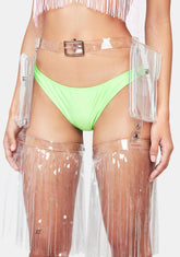 Clear Fringe Garter Harness