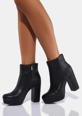 Vegan Leather Survive The Distance Ankle Boots