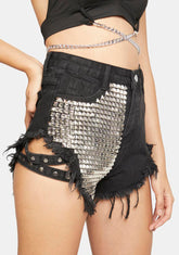 Night Drive Studded Hot Shorts
