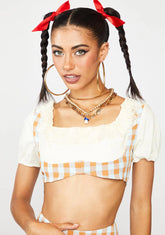 Sunset Chaser Gingham Skirt Set