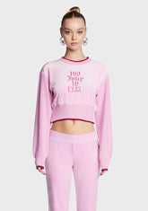 Too Juicy To Care Velour Cropped Sweater
