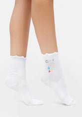 Hear My Wish Lettuce Crew Socks