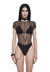 Headbanger Bodysuit With Leash
