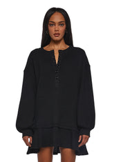 First Glances Trapeze Dress - Black