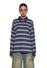 Status Update Oversized Rugby Top