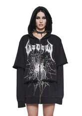 Looming Goth Zip-Up Hoodie