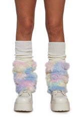 Cotton Candy Fuzzy Leg Warmers