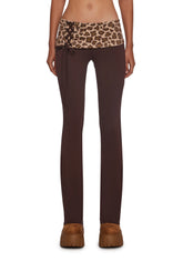 Hot Crush Knit Pants - Brown