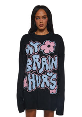 My Brain Hurts Intarsia Sweater