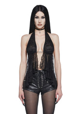 Cryptic Flirt Lace Top - Black