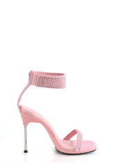 Chic-40 Platform Ankle Strap Rhinestone Sandals-Baby Pink