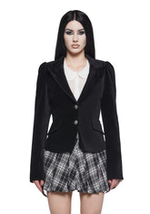 Dark Bloodlust Velvet Blazer