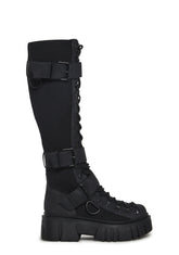 Low Traitor Knee High Boots - Black