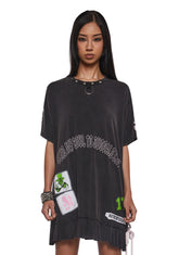 Send My Soul Washed Tee Dress