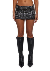Live It Up Studded Mini Skirt