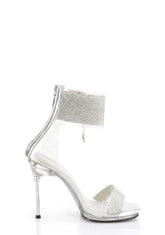 Chic-47 Platform Rhinestone Sandals-Silver