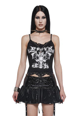 Bats Away Chain Cami Top