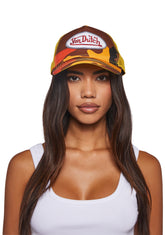 Orange Army Trucker Hat