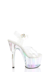 Adore-708HT Platform Ankle Strap Sandals-Holo Tinted
