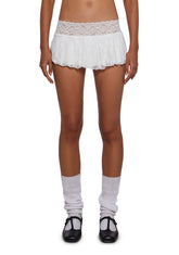 Fierce Flirt Lace Skirt - White