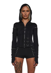 Ego Fitted Corset Sweater With Hardware