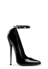Dagger-12 Ankle Strap Pumps-Black