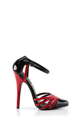Domina-412 Strappy Ankle Strap Sandals-Blk-Red