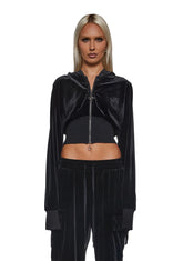 Ego Velour Corsetted Sweatshirt