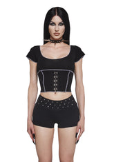 Harlequin Girl Crop Top