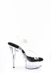 Delight-608 Platform Ankle Strap Sandals-Clear