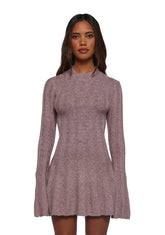 Cafe Reverie Mini Dress - Purple