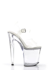 Xtreme-808 Platform Ankle Strap Sandals-Clear