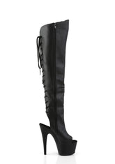 Adore-3019 Platform Over-The-Knee Boots-Black PU
