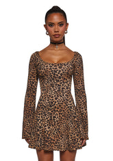 90s Chic Leopard Dress