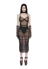 Ruin The Friendship Mesh Dress And Gloves Set