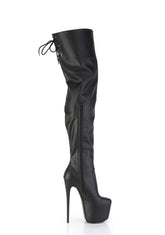 Jubilant-3007 Platform Thigh High Boots-Black PU