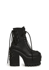 Woodland Lucid Dream Corset Boots - Black