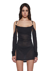 Signal Mini Dress With Detachable Sleeves