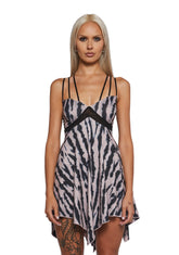 Clear Curiosity Handkerchief Dress - Light Brown