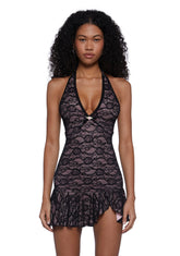 Live A Little Halter Lace Dress