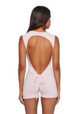 Alternate Realities Backless Romper - Pink