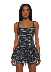 Little Miss Attitude Mini Dress - Camo