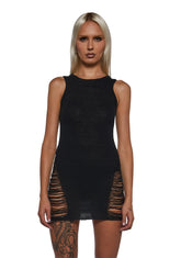 Ego Knit Shredded Dress