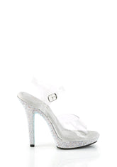 Lip-108 Platform Ankle Strap Rhinestones Sandals-Silver