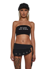 Ego Belt With Pleated Skirt Panel - Black